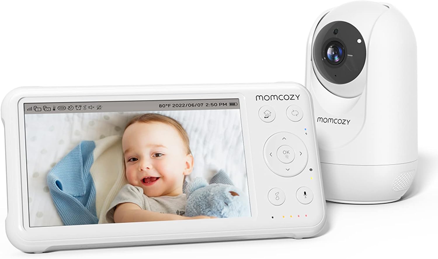 Momcozy Video Baby Monitor, 5 inch 1080P HD Baby Monitor with Camera and Audio