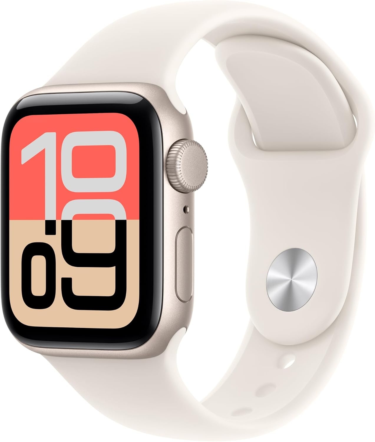 Apple Watch SE 3 GPS 40mm Smartwatch with Starlight Aluminum Case with Starlight Sport Band, S/M
