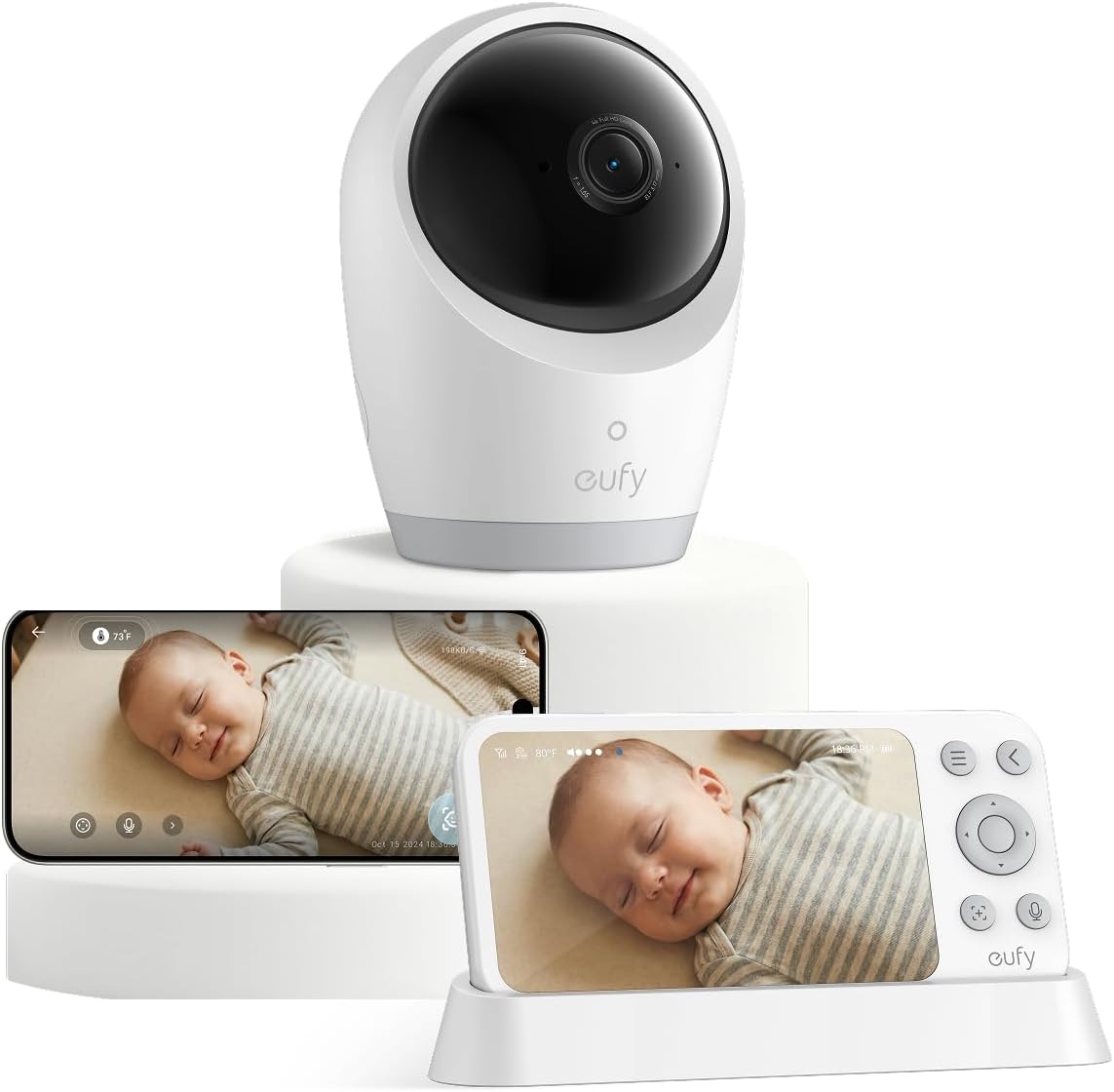 eufy Baby Monitor E21, 4K UHD Camera, 5" 720p Screen, No Wi-Fi